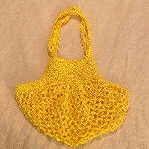 Handmade Buttercup Yellow Crochet Tote Bag